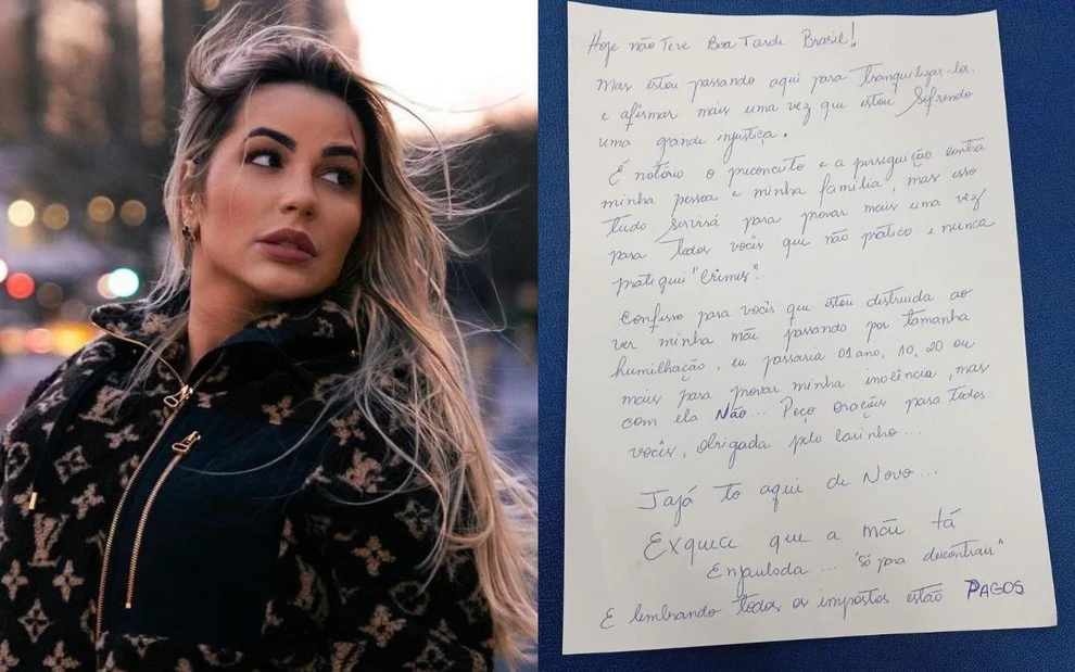 “A mãe tá enjaulada”, diz Deolane Bezerra em comunicado após prisão