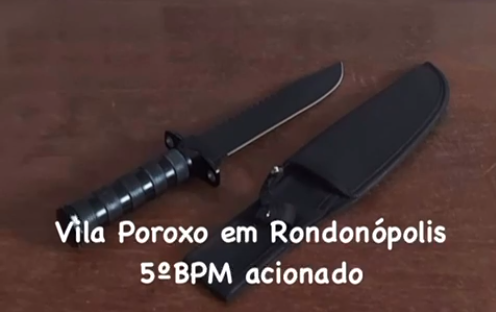Homem é detido após ameaçar vizinho com faca em Rondonópolis