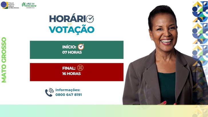 Horário de votação será das 7h às 16h em Mato Grosso