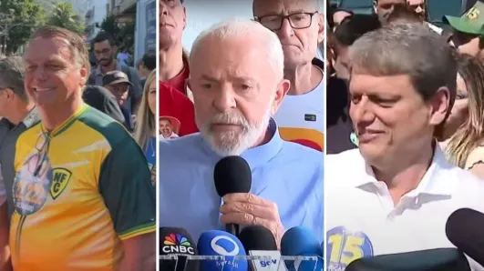Candidatos votam ao lado de ministros e fiadores importantes, como Lula, Bolsonaro e Tarcísio de Freitas