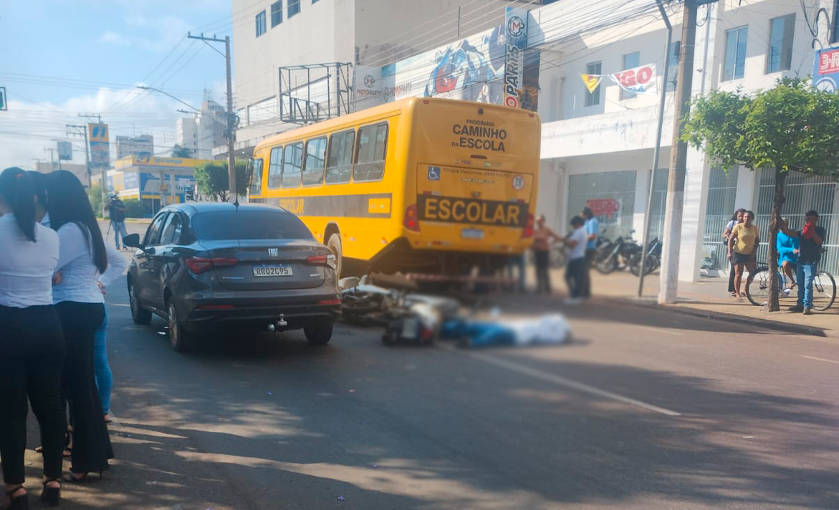 Rondonópolis | Mulher morre atropelada por ônibus após esbarrar em veículo