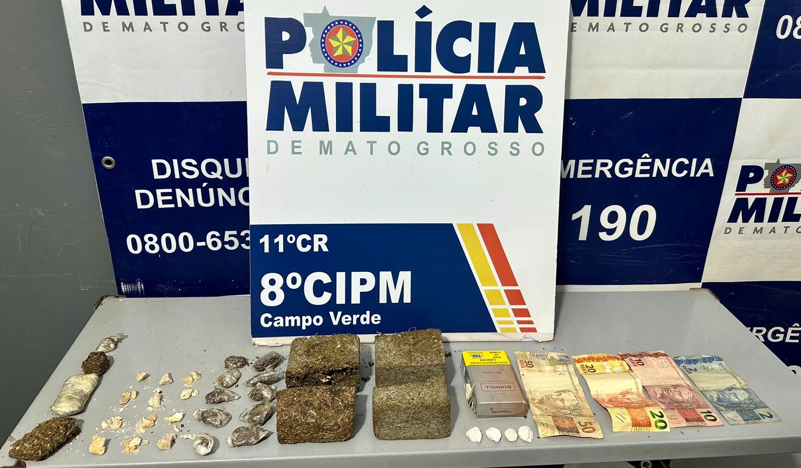 Campo Verde | PM prende trio e apreende 86 porções de entorpecentes e munições durante abordagens