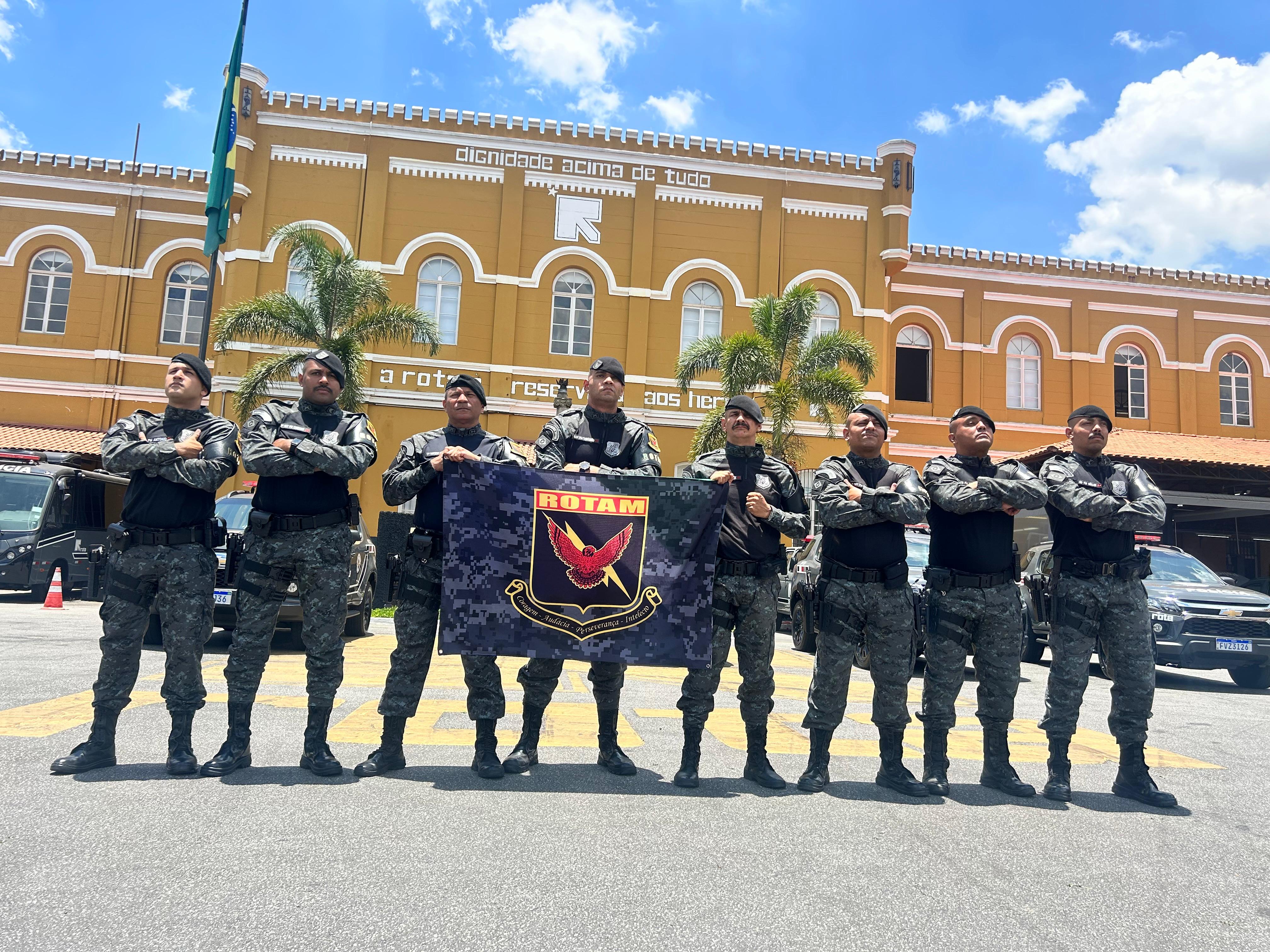 Com apoio da Sesp, Batalhão Rotam passa por treinamento com a Rota em São Paulo
