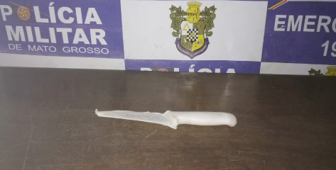 Polícia Militar intervem em briga de casal e apreende faca em Rondonópolis