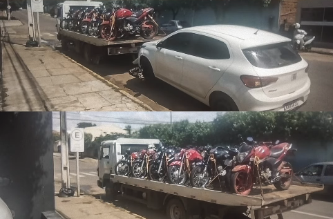 Veículos apreendidos na Operação Tolerância Zero são encaminhados para o pátio da Ciretran